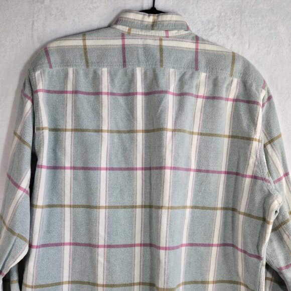 St. Johns Bay Men's Button Up Shirt Classic Fit Plaid Blue Reg Large RN#11935 - Picture 7 of 8